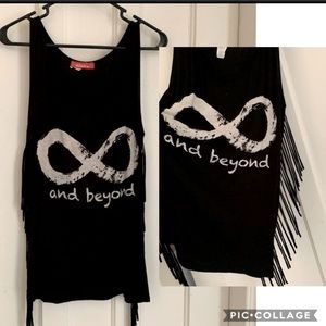 EUC RAINBOW Infinity And Beyond Fringe Tank Top - Small